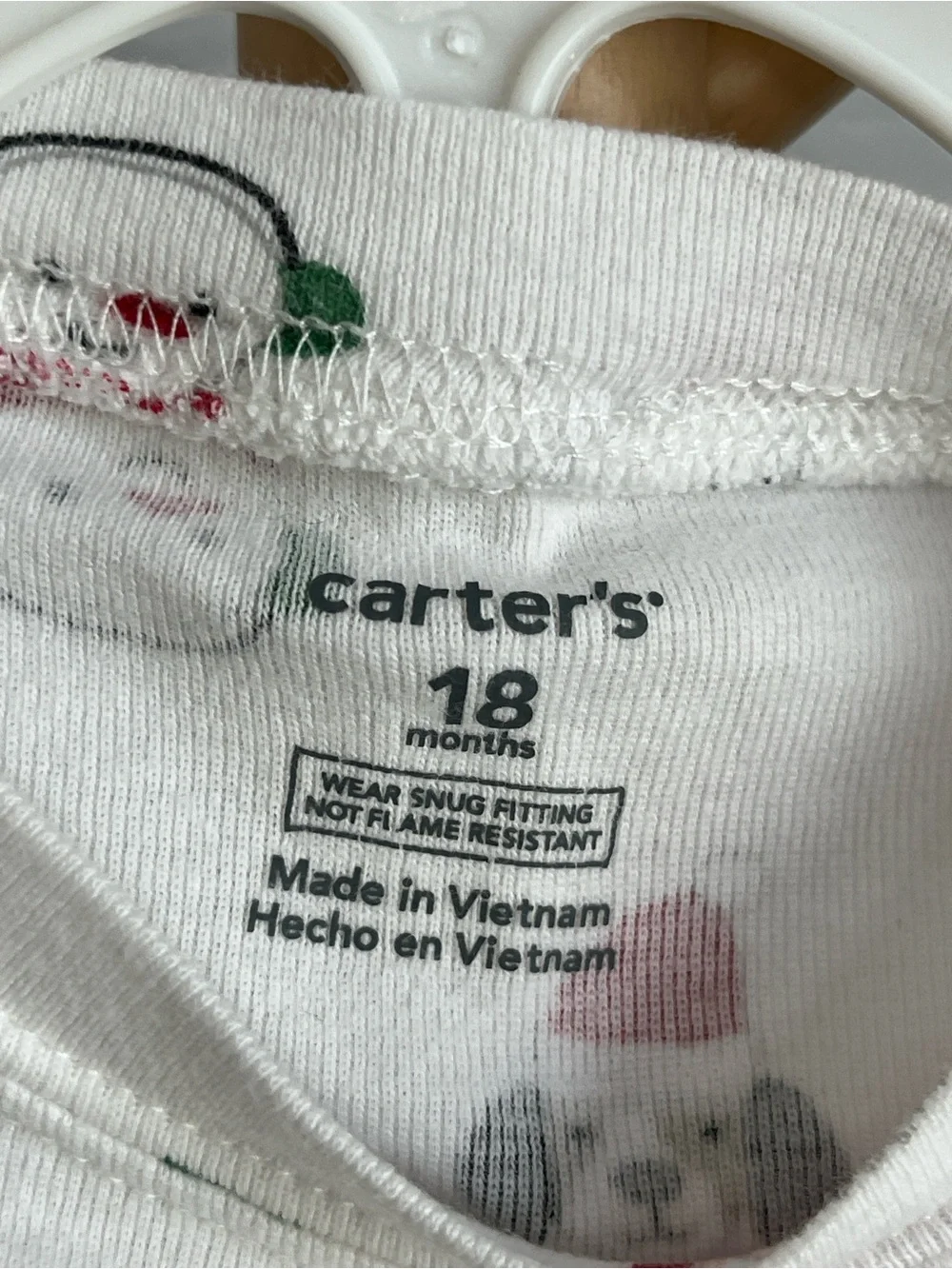 ⭐️⭐️PICK 5 / $20 Carter's White Holiday Kids Pajama Set